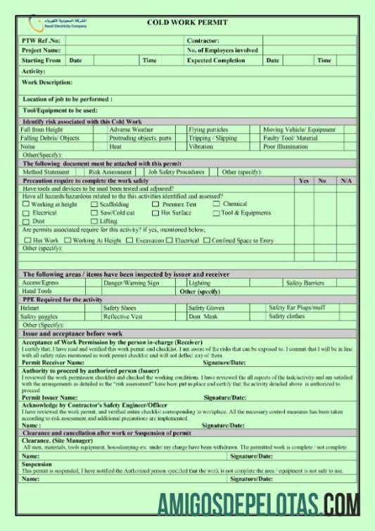 Autorização de trabalho para empresa de eletricidade da Arábia Saudita amostra